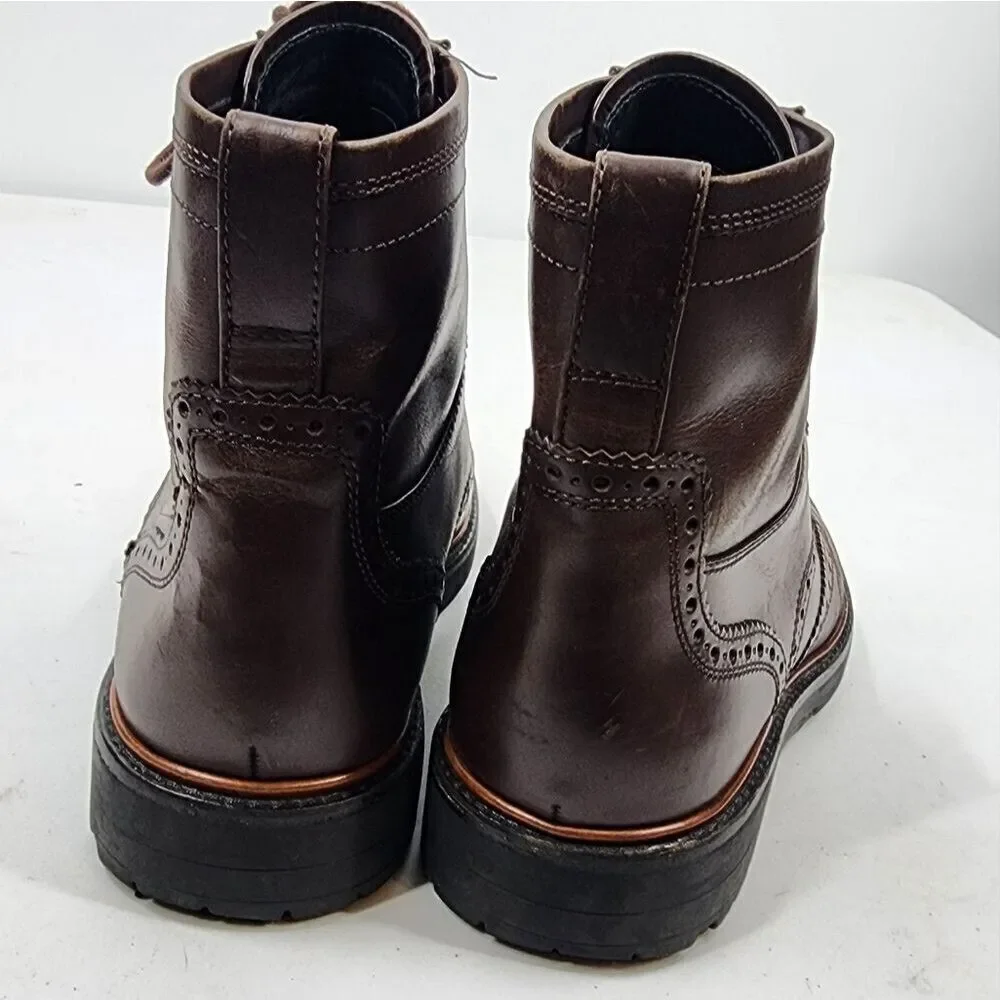 Coach Bryant Wingtip Boots Wingboots Brown 8